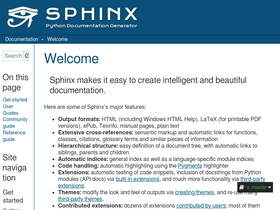 'sphinx-doc.org' screenshot