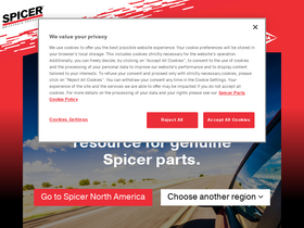 'spicerparts.com' screenshot