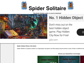 'spidersolitaire.org' screenshot