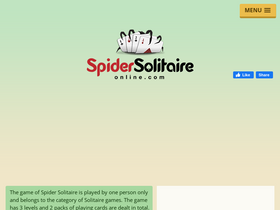 'spidersolitaireonline.com' screenshot