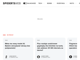 'spidersweb.pl' screenshot