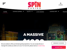 'spincasino.com' screenshot