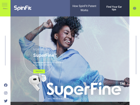 'spinfit-eartip.com' screenshot