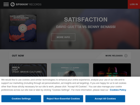 'spinninrecords.com' screenshot