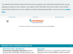 'spinraza.com' screenshot
