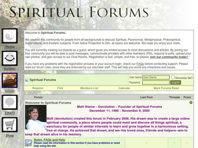 'spiritualforums.com' screenshot