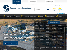 'spokaneairports.net' screenshot
