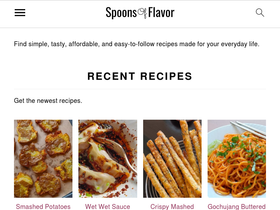 'spoonsofflavor.com' screenshot