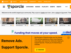 'sporcle.com' screenshot