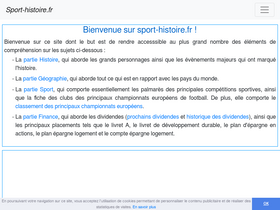 'sport-histoire.fr' screenshot