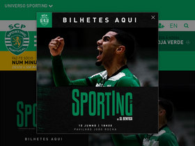 'sporting.pt' screenshot