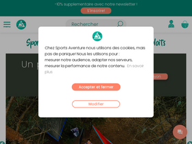 'sports-aventure.fr' screenshot