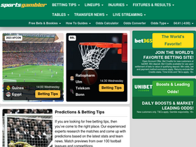 'sportsgambler.com' screenshot