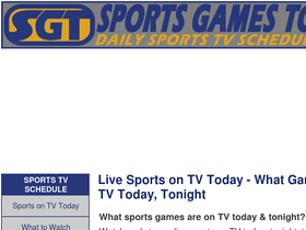 'sportsgamestoday.com' screenshot