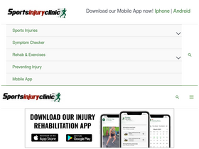 'sportsinjuryclinic.net' screenshot