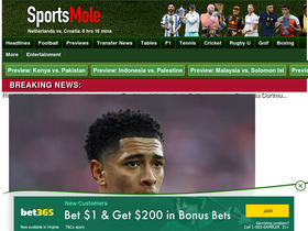 'sportsmole.co.uk' screenshot