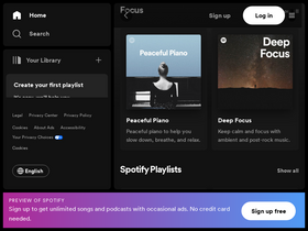 'spotify.com' screenshot