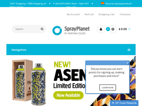 'sprayplanet.com' screenshot