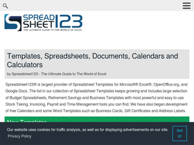 'spreadsheet123.com' screenshot