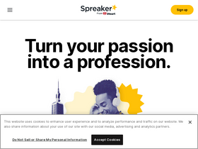 'spreaker.com' screenshot