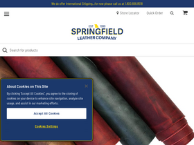 'springfieldleather.com' screenshot