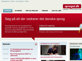 'sproget.dk' screenshot