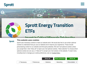 'sprott.com' screenshot