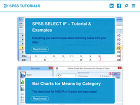 'spss-tutorials.com' screenshot