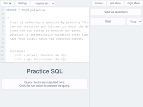 'sql-practice.com' screenshot