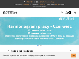 'srebrnamennica.pl' screenshot