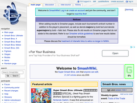 'ssbwiki.com' screenshot