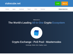 'stakecube.net' screenshot