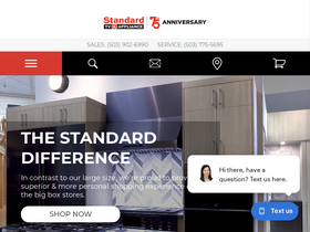 'standardtvandappliance.com' screenshot