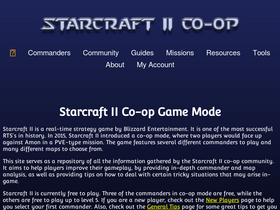 'starcraft2coop.com' screenshot