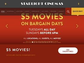 'starlightcinemas.com' screenshot