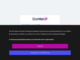 'starmeup.com' screenshot