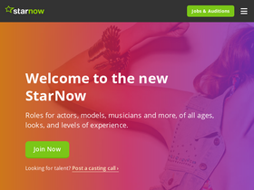 'starnow.com' screenshot