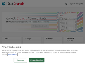 'statcrunch.com' screenshot