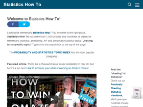 'statisticshowto.com' screenshot