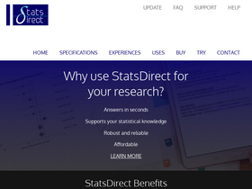 'statsdirect.com' screenshot