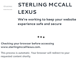 'sterlingmccalllexus.com' screenshot