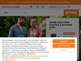 'stihl.fr' screenshot