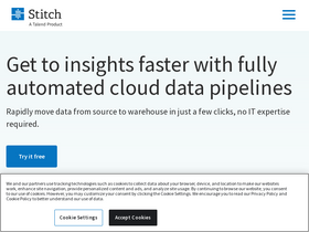 'stitchdata.com' screenshot