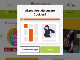 'stoffwelten.de' screenshot
