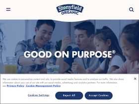 'stonyfield.com' screenshot