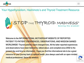 'stopthethyroidmadness.com' screenshot