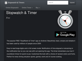 'stopwatchtimers.com' screenshot