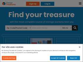 'storagetreasures.com' screenshot