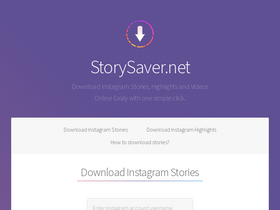 'storysaver.net' screenshot
