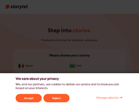 'storytel.com' screenshot